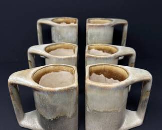 60 Setof6SquaredShapeStonewareMugsRodolfoPadillaStyle