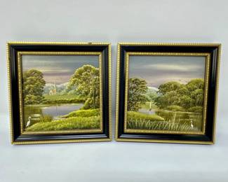 81 PairofMiniLandscapePaintingsbyLindaDBrooks