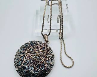 44 MilorItaly925SilverWiredPendantw23Chain23g