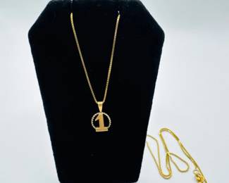 27 14KGold1PendantNecklace24BoxChain32g