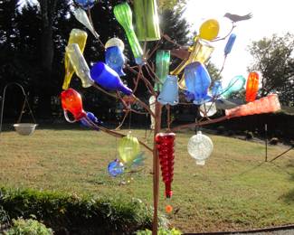 Do you know the History of the Bottle Tree? Folklore believes the bottles capture and trap evil spirits ( esp the blue ones). This long tradition traces back to ancient African cultures.