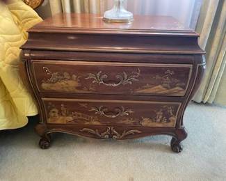 The night stands have two drawers and the same design.measure 28” w x 27” h x 16” d.  $250 each or pr for $400