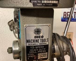 Dico machine tool…12 speed heavy duty drill press