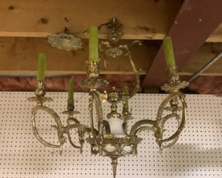 Sample of one of four vintage chandeliers