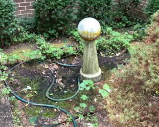 Cement stand with colorful ball….presale $70.