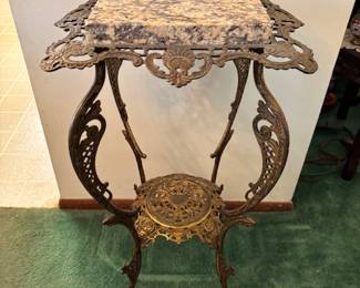 Victorian Brass Two Tier Plant Stand