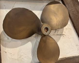 Vintage 18” Brass Boat Propeller 