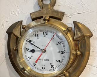 Brass Quartz Ship’s Clock