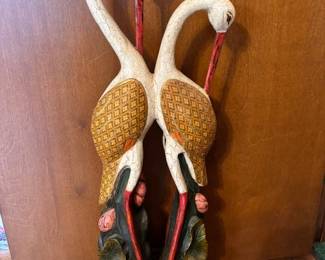 Wood Crane Carving (31” tall)