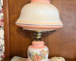 25” Tall Antique Electric Oil Lamp