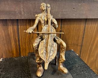 Bronze Cello Sculpture