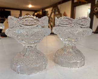 Bleikristall Candle Holders