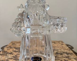 Crystal Santa Clause Candle Holder