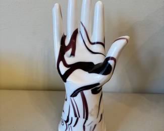 Slag Glass Hand Sculpture 