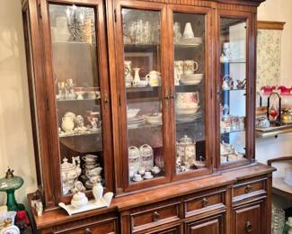 Great looking Breakfront loaded with collectibles