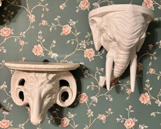 Rams Head and Elephant Head Shelf