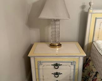 Pr of John Widdicomb painted end tables