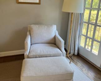Club chair and ottoman