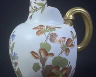Antique Royal Worcester Painted Pitcher