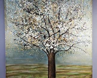 Large Gilded Tree Canvas Art Print