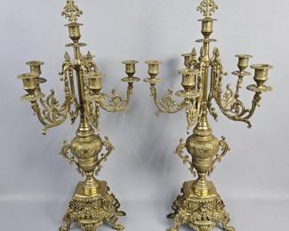 Antique Baroque Style Candelabras