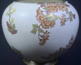 Royal Worcester Blush Ivory Hand Painted Vase