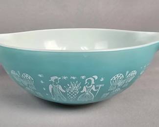 Pyrex Turquoise Butterprint Amish Cinderella 4 Qt