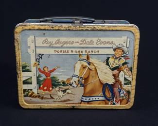 Vintage Roy Rogers Dale Evans Metal Lunchbox