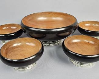 Mid-Century Modern NASCO Wood Salad Bowl Set
