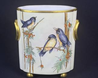 Heinrich & Co Hand Painted Cache Vase