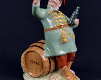 Herend Porcelain Figure Soldier Drinking Tokaj