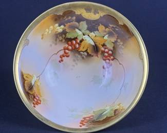 Vintage Painted Pickard Autumn Leaves Bowl
