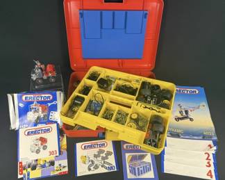 Vintage Meccano Erector Parts Instructions Case