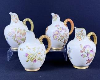 Antique Royal Worcester Flat Back Creamers