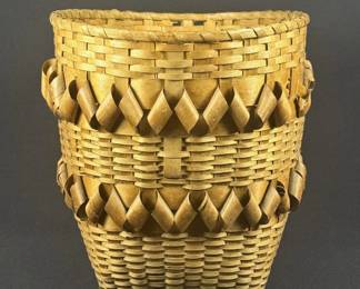 Vintage Hand Made Woven Basket