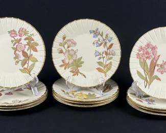 Royal Worcester Ivory Blush Painted Plates