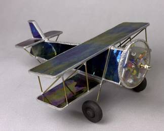 Stained Glass Airplane Kaleidoscope