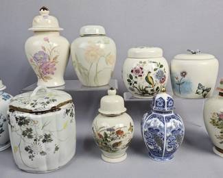 Asian-Inspired Ceramic Ginger Jars and Urns