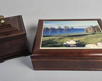 Pair of Wooden Boxes Bay Harbor Golf Club