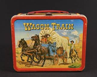 Vintage Wagon Train Metal Lunchbox 1964