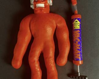 Vintage 1994 Vac-Man Cap Toys With Pump