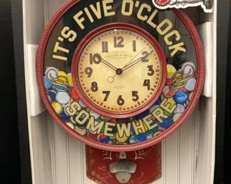 Bottle Cap Collection Wall Clock NEW