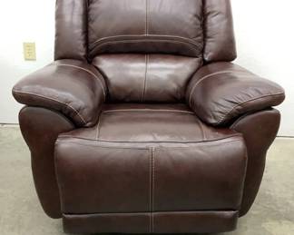 Leather Swivel Power Recliner 