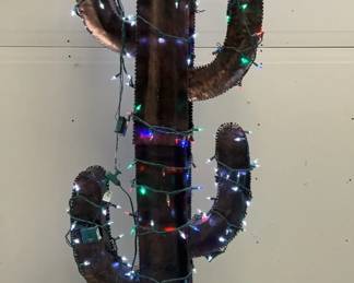 Tall Metal Cactus Decor