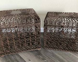 Vintage Wrought Iron Chests