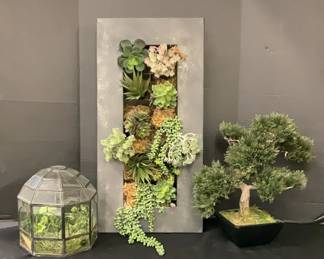 Metal Wall Faux Succulent Plant Wall Decor More