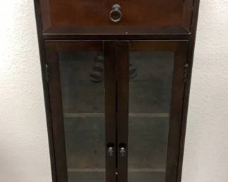 Tall Little Cabinet W Glass Doors