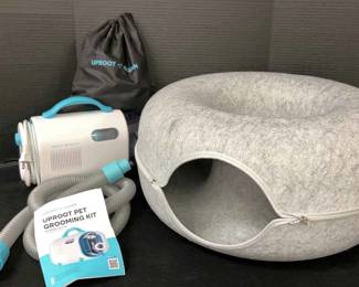 Cave Cat Bed UPROOT PET Vacuum Grooming Kit