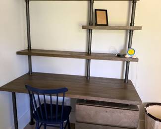 Industrial Desk with Shelves