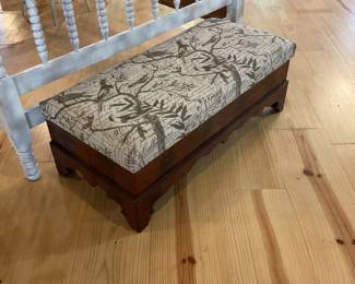 Upholstered trunk made out of old whiskey barrels